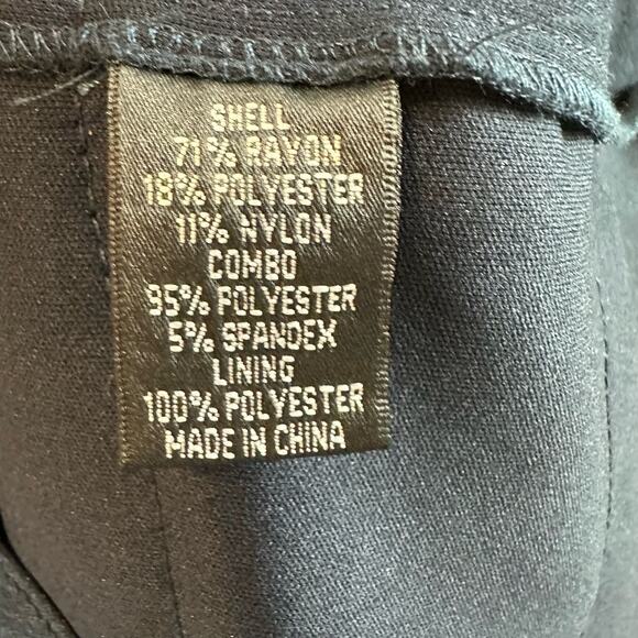 Adrianna Papell Navy Blue Matte Jersey & Hammered Satin Sheath Dress 6 S Small - Picture 8 of 11